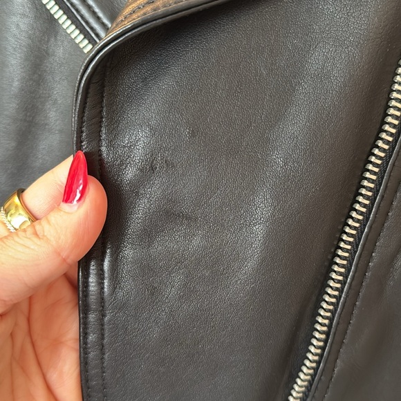 All Saints Dalby Leather Jacket size 6 - Picture 6 of 6